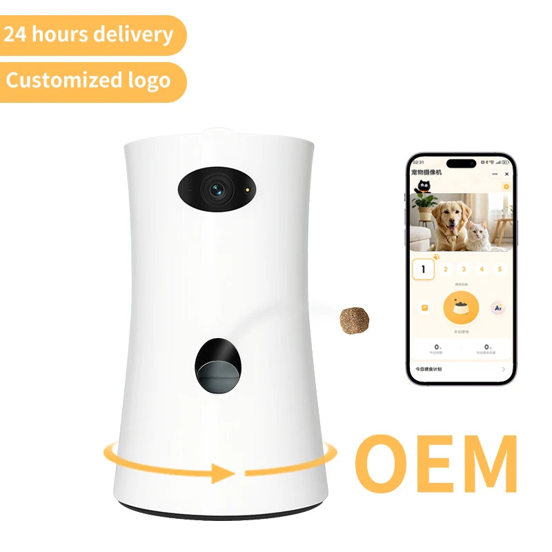 Wholesale Smart Pet Camera | 1080P HD Wifi Feeder with Laser Toy & Two-Way Audio | Remote Play & Feeding for Dogs and Cats