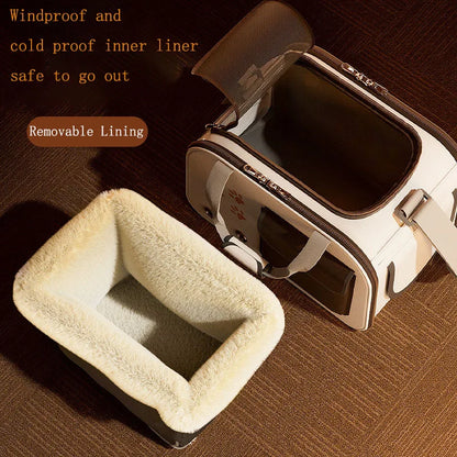 Foldable Portable Pet Carrier Bag for Small Dogs and Cats - Breathable Outdoor Shoulder Bag, Pet Supplies