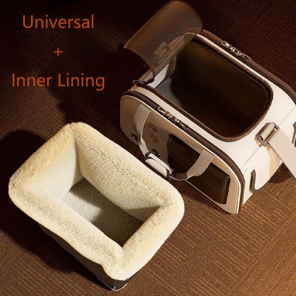 Foldable Portable Pet Carrier Bag for Small Dogs and Cats - Breathable Outdoor Shoulder Bag, Pet Supplies