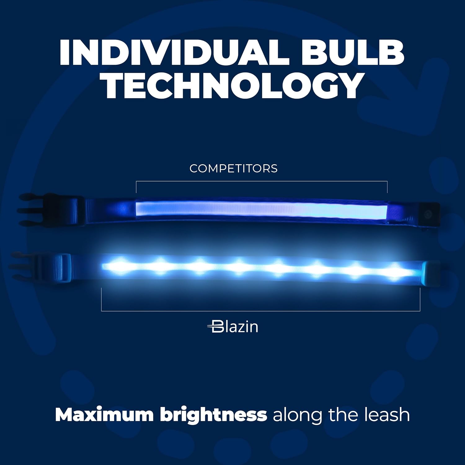 Light up Dog Collar - the Original LED Dog Collar - USB Rechargeable - Waterproof - 1,000 Feet of Visibility - Dog Collar Light for Small, Medium, Large Dogs - USA Brand