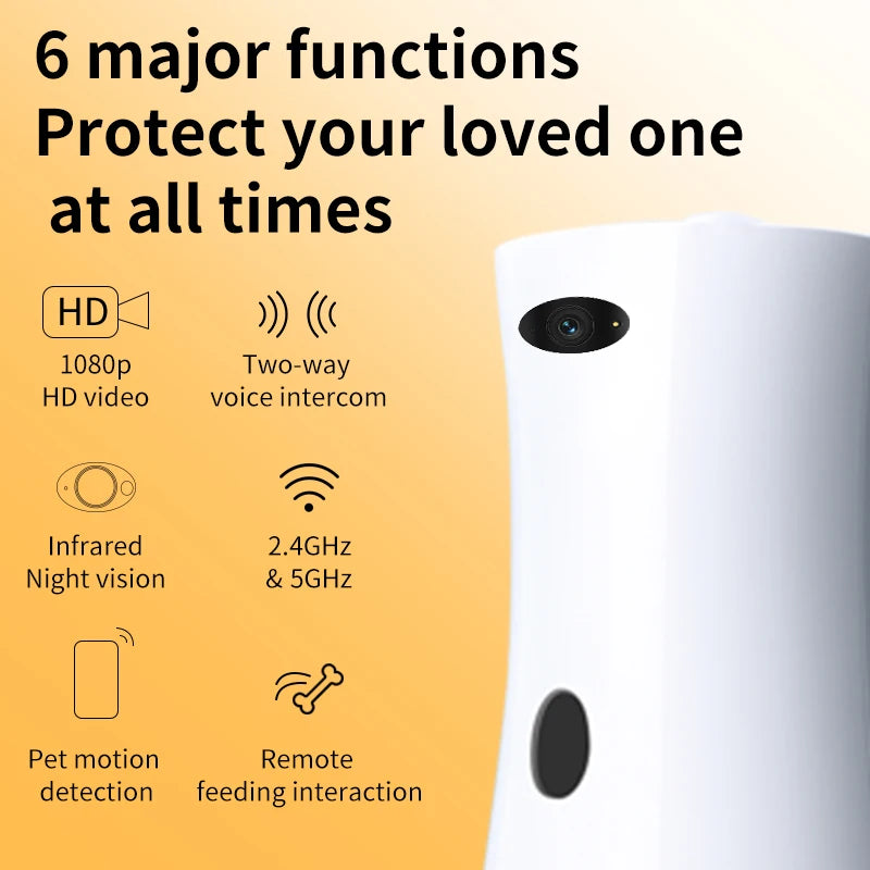 Wholesale Smart Pet Camera | 1080P HD Wifi Feeder with Laser Toy & Two-Way Audio | Remote Play & Feeding for Dogs and Cats
