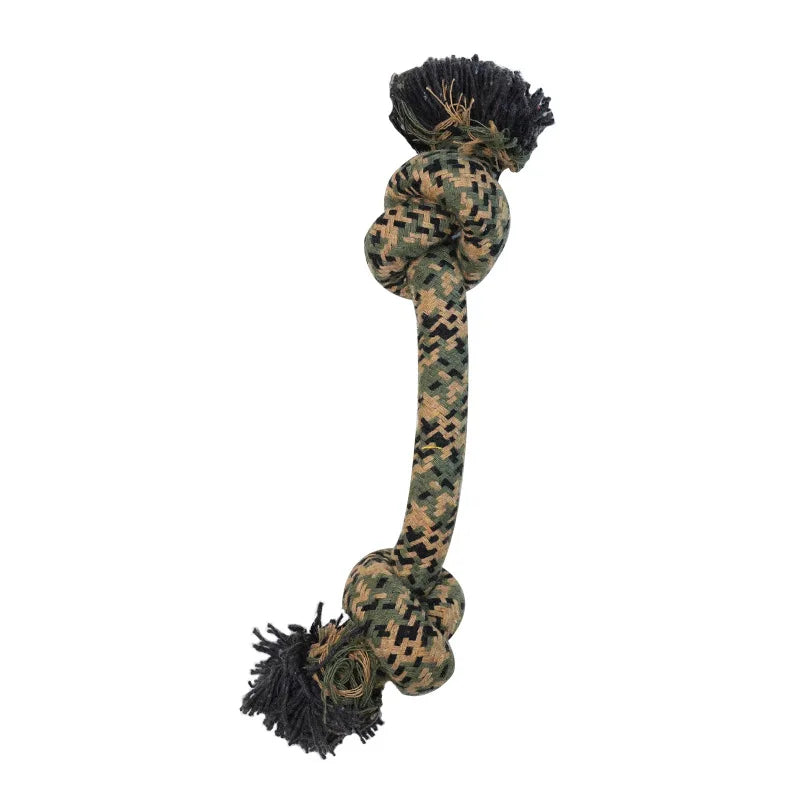 Wholesale Custom Logo Pet Product Supplier Camouflage Chew Dog Rope Toys
