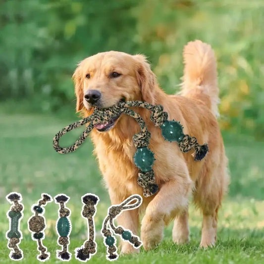 Wholesale Custom Logo Pet Product Supplier Camouflage Chew Dog Rope Toys
