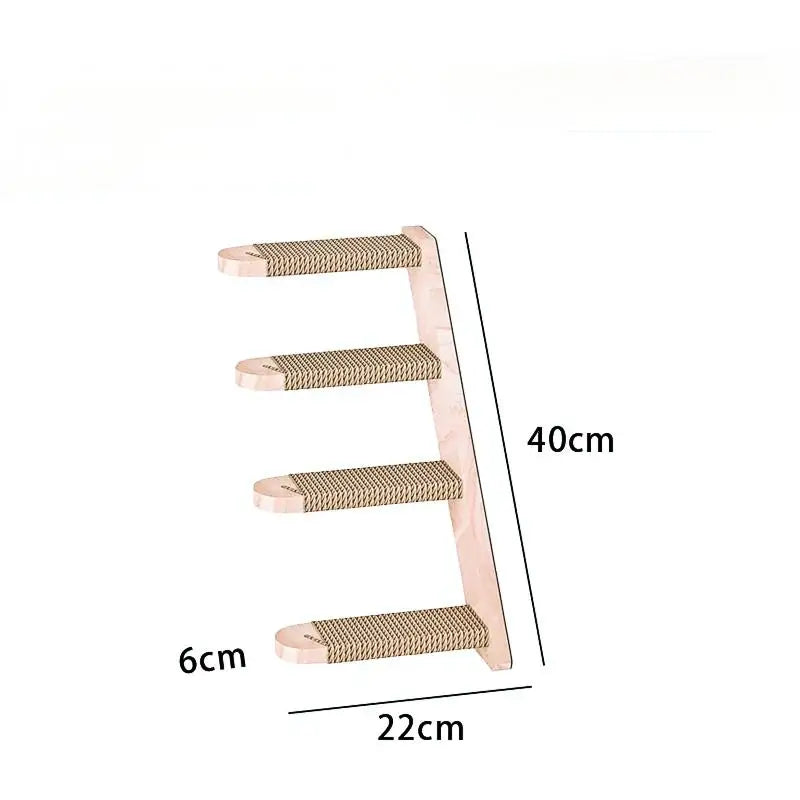 Factory Wholesale Wall Mounted Cat Shelf with Climbing Jumping Shelves DIY Sisal Various Cat Scratching Post Wooden Floating