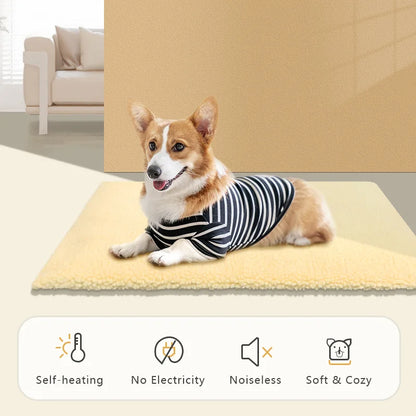 Automatic Heat Pet Mat Self-Warming Dog Cat Bed Pad Removable Machine Washable Cover Cozy Warming Cushion All Seasons Cloth