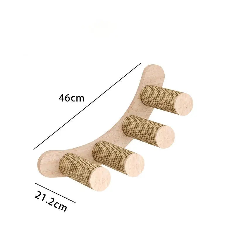 Factory Wholesale Wall Mounted Cat Shelf with Climbing Jumping Shelves DIY Sisal Various Cat Scratching Post Wooden Floating