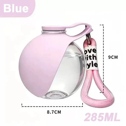 Portable 2-In-1 Water Bottle for Dogs with Built-In Collapsible Bowl, Ideal for Outdoor Walks, Hiking, Travel, Compact Hydration