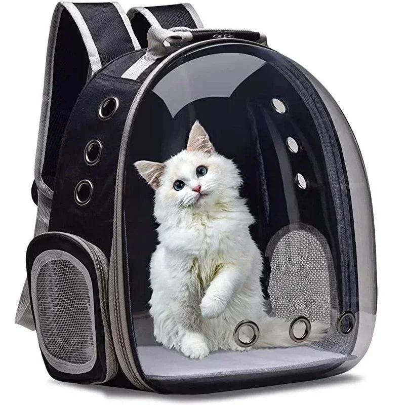Portable Cat Pet Carrier Backpack Transparent Capsule Bubble Pet Backpack Small Animal Puppy Kitty Breathable Carrier for Travel