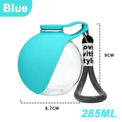 Portable 2-In-1 Water Bottle for Dogs with Built-In Collapsible Bowl, Ideal for Outdoor Walks, Hiking, Travel, Compact Hydration