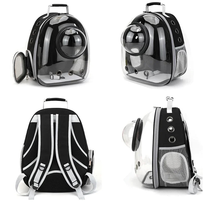 Portable Cat Pet Carrier Backpack Transparent Capsule Bubble Pet Backpack Small Animal Puppy Kitty Breathable Carrier for Travel