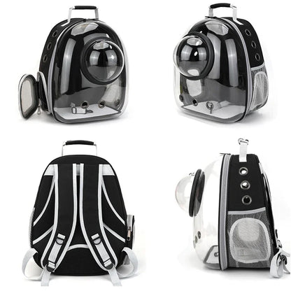 Portable Cat Pet Carrier Backpack Transparent Capsule Bubble Pet Backpack Small Animal Puppy Kitty Breathable Carrier for Travel
