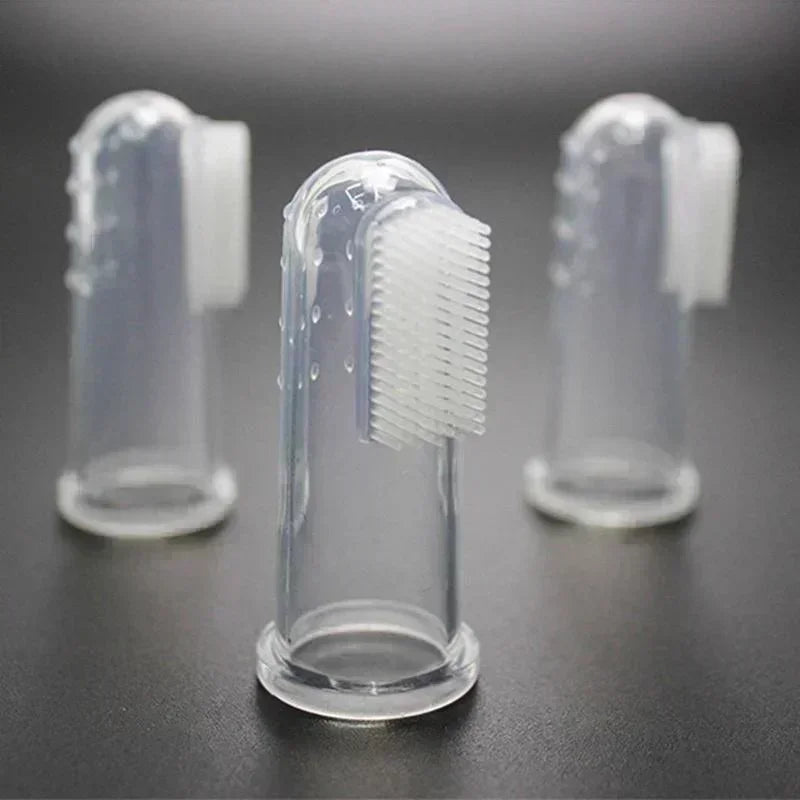 5Pcs Super Soft Pet Finger Toothbrush Dog Brush Bad Breath Tartar Teeth Care Tool Dog Pet Supplies Cepillo Para Perro