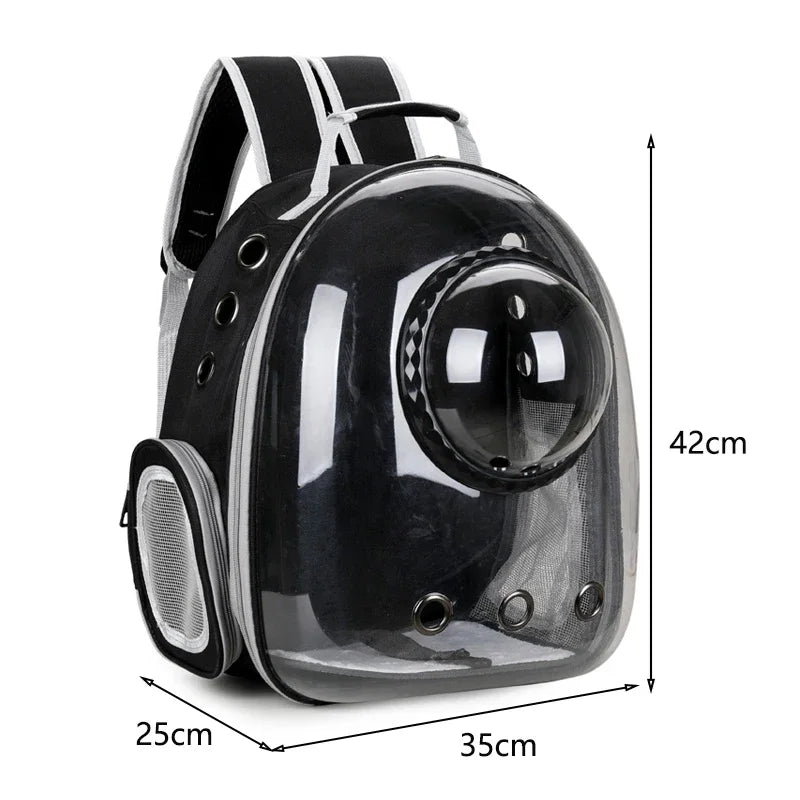 Portable Cat Pet Carrier Backpack Transparent Capsule Bubble Pet Backpack Small Animal Puppy Kitty Breathable Carrier for Travel