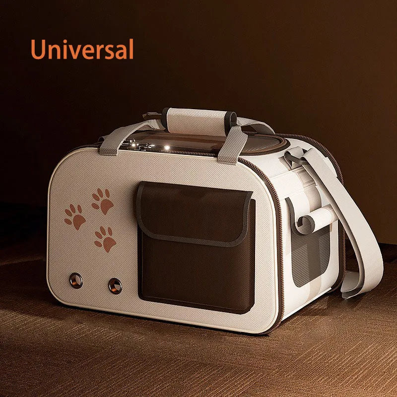 Foldable Portable Pet Carrier Bag for Small Dogs and Cats - Breathable Outdoor Shoulder Bag, Pet Supplies
