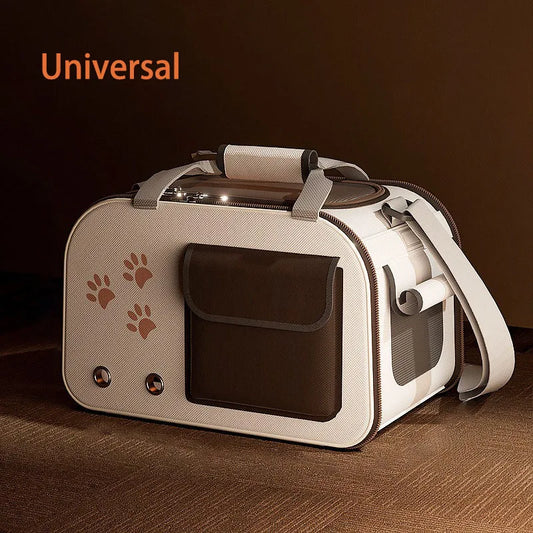 Foldable Portable Pet Carrier Bag for Small Dogs and Cats - Breathable Outdoor Shoulder Bag, Pet Supplies
